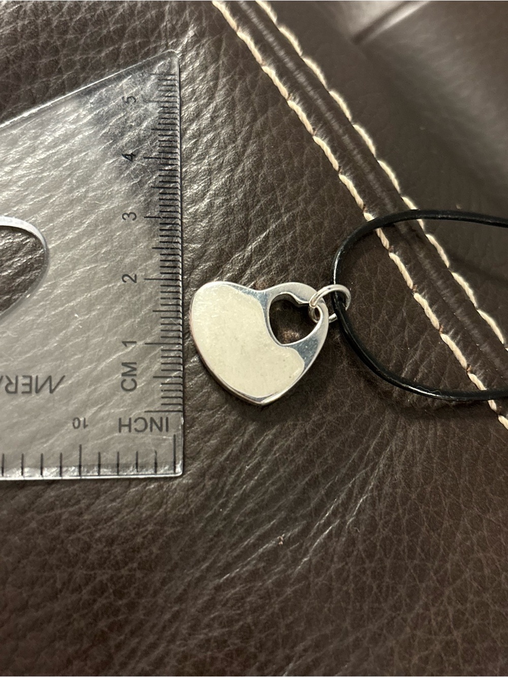Sterling Silver Heart w/Cut Out
Heart Charm Pendant for Necklace - Picture 5 of 9